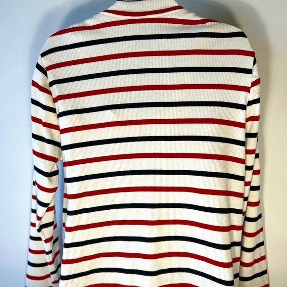 Lane Bryant SZ18/20 Blk Red White Stripe Sweater Parisian Capsule Preppy Academi - Picture 6 of 11